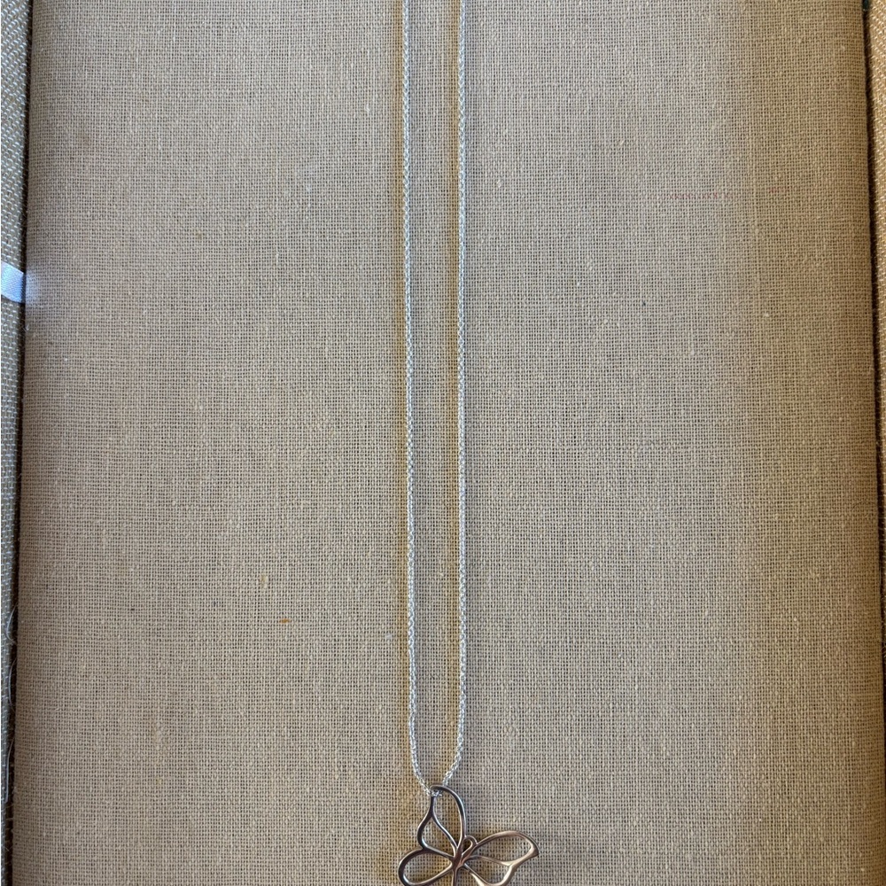 Tiffany & Co. Gold‎ and Silver Butterfly Necklace - Picture 3 of 10